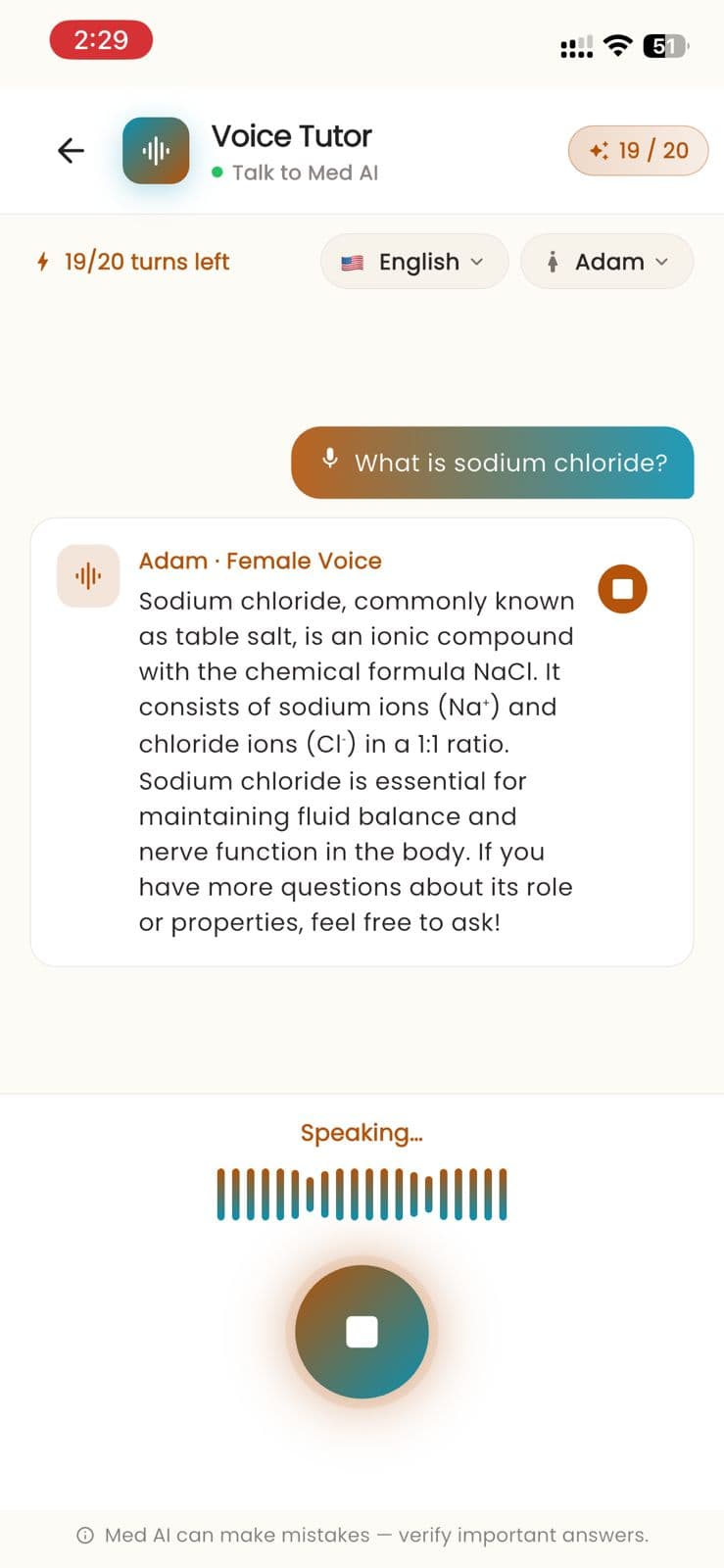 PrepMDCAT — AI Voice Tutor speaking